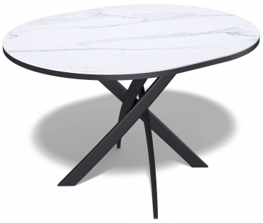 Стол Kenner R1000 черный керамика TOP ALPINE WHITE