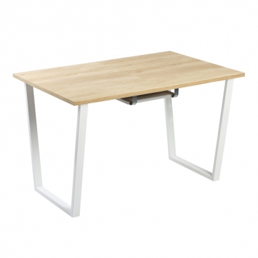 Комплект Стол АТЛАНТ 07 EGGER 1400(+600)*900 ОПОРА (А7,8,9,10) Белый м