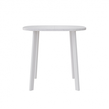 Комплект Стол УГО раздвижной 800*(+450)*800 Комплект ножек ТИТАН металл Белый м