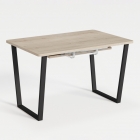 Комплект Стол НОРМАНД 12 1300(+500)*800 (Форма Айсберг) ОПОРА (А2,6,11,12) Черный Матовый м