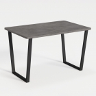 Комплект Стол НОРМАНД 08 1400*900 (Форма Айсберг) ОПОРА (А7,8,9,10) Черный Матовый м