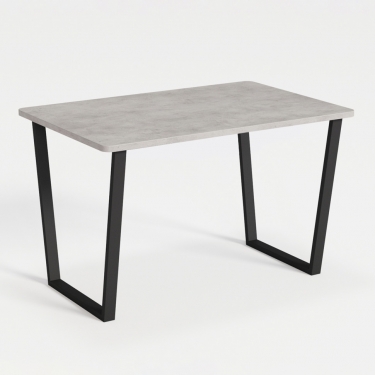 Комплект Стол НОРМАНД 08 1400*900 (Форма Айсберг) ОПОРА (А7,8,9,10) Черный Матовый м