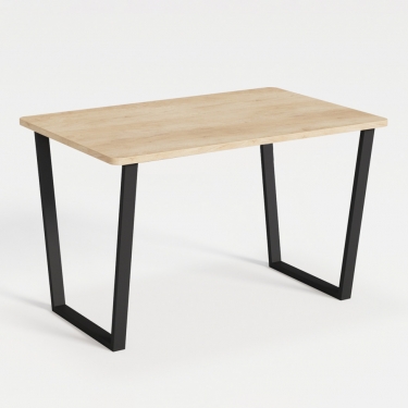 Комплект Стол НОРМАНД 08 1400*900 (Форма Айсберг) ОПОРА (А7,8,9,10) Черный Матовый м