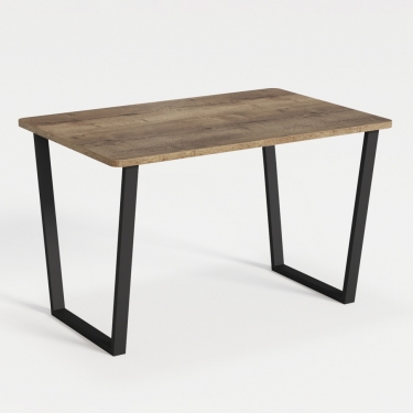 Комплект Стол НОРМАНД 08 1400*900 (Форма Айсберг) ОПОРА (А7,8,9,10) Черный Матовый м