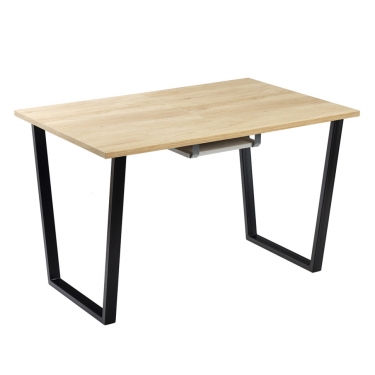 Комплект Стол АТЛАНТ 12 EGGER 1300(+500)*800 ОПОРА (А2,6,11,12) Черный матовый м