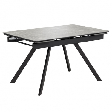 Комплект Стол РЕРУМ Керамика 1400(+290+290)*900 Опора РЕРУМ ЧЕРНЫЙ матовый м
