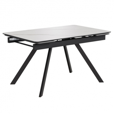 Комплект Стол РЕРУМ Керамика 1400(+290+290)*900 Опора РЕРУМ ЧЕРНЫЙ матовый м