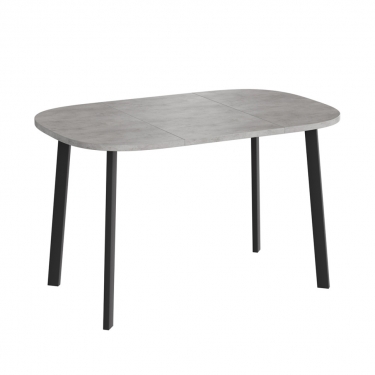 Комплект Стол УГО раздвижной 800*(+450)*800 Комплект ножек ТИТАН металл Черный Матовый м