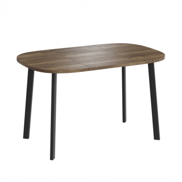 Комплект Стол УГО раздвижной 800*(+450)*800 Комплект ножек ТИТАН металл Черный Матовый м