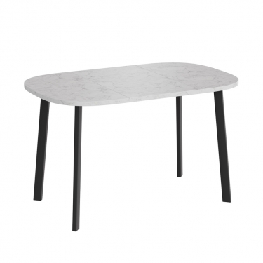 Комплект Стол УГО раздвижной 800*(+450)*800 Комплект ножек ТИТАН металл Черный Матовый м