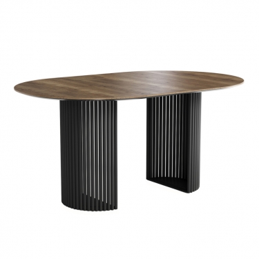 Комплект Стол ВИЛАР EGGER D-1050(+600) 10 мм ОПОРА ВИЛАР Черный Матовый м