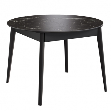 Комплект Стол КАССИО Керамика 1050(+300)*1050 Комплект ножек для стола Диагональ (дерево) Черный