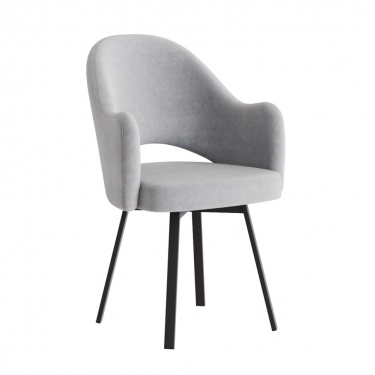 Комплект Стул КЛЕО сиденье NEW, Каркас РИЛЛИ поворотный разборный металл Черный матовый м