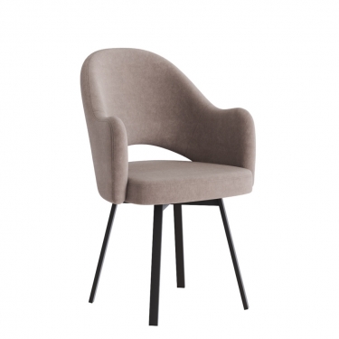 Комплект Стул КЛЕО сиденье NEW, Каркас РИЛЛИ поворотный разборный металл Черный матовый м