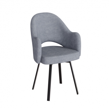 Комплект Стул КЛЕО сиденье NEW, Каркас РИЛЛИ поворотный разборный металл Черный матовый м