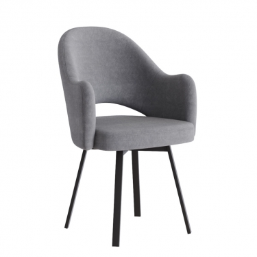 Комплект Стул КЛЕО сиденье NEW, Каркас РИЛЛИ поворотный разборный металл Черный матовый м