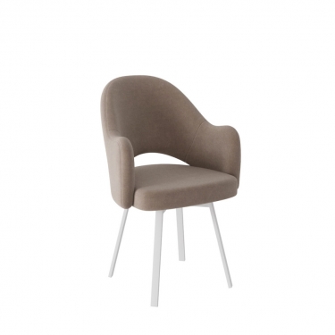 Комплект Стул КЛЕО сиденье NEW, Каркас РИЛЛИ поворотный разборный металл Белый м