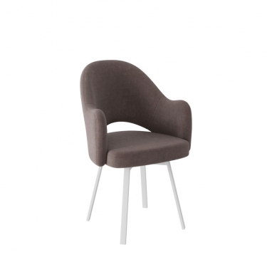 Комплект Стул КЛЕО сиденье NEW, Каркас РИЛЛИ поворотный разборный металл Белый м