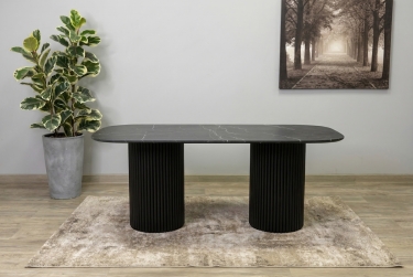 Стол Идрис керамика черный камень