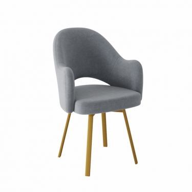 Комплект Стул КЛЕО сиденье NEW, Каркас ФАНТОМ разборный металл Золото